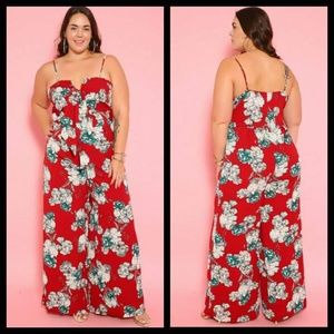 🎉HP🎉 Plus Size Flower Print Jumpsuit